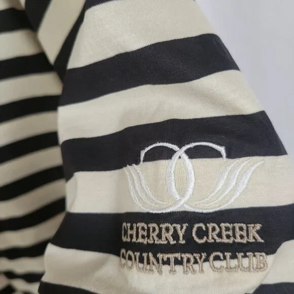 Haley Reserve Polo Golf Shirt Striped XL Men's Cherry Creek Country Club Preppy - Picture 7 of 10